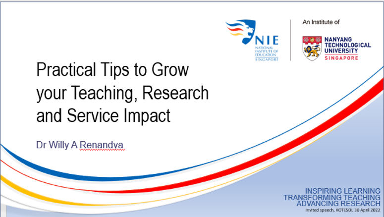 Practical Tips to Grow your Teaching, Research and Service Impact