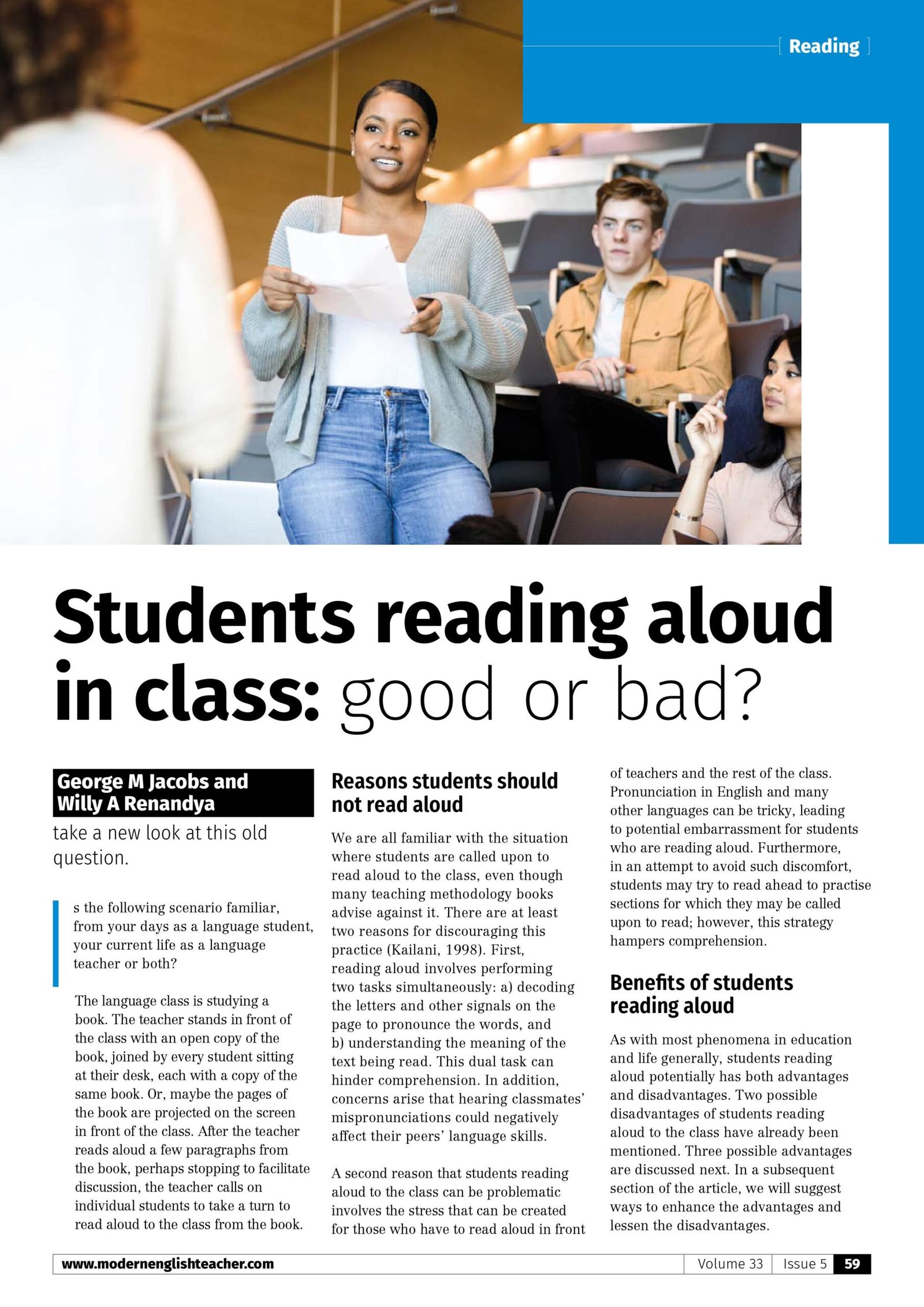 Reading aloud: Good or Bad? – Willy's ELT Corner